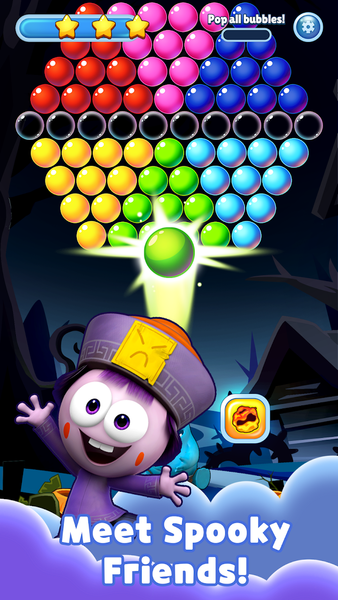 SPOOKIZ PANG: Bubble Shooting - Gameplay image of android game