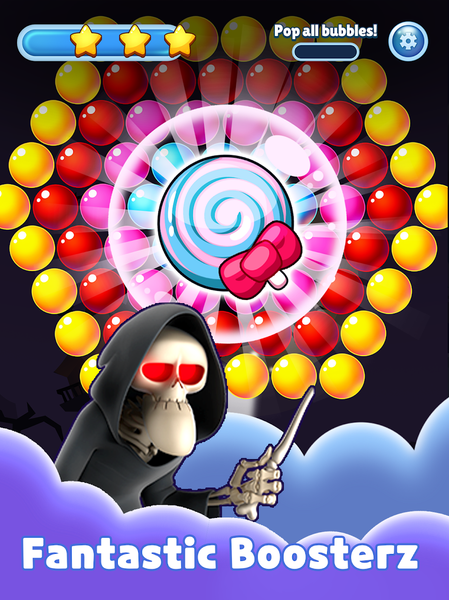 SPOOKIZ PANG: Bubble Shooting - Gameplay image of android game