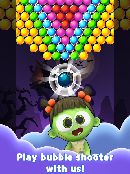 SPOOKIZ PANG: Bubble Shooting - Gameplay image of android game