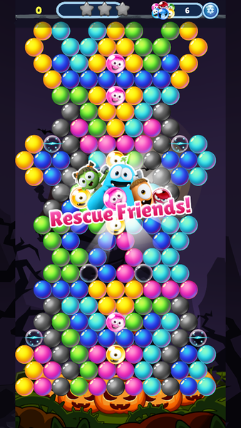 SPOOKIZ PANG: Bubble Shooting - Gameplay image of android game