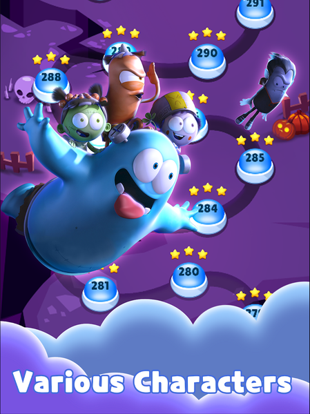 SPOOKIZ PANG: Bubble Shooting - Gameplay image of android game