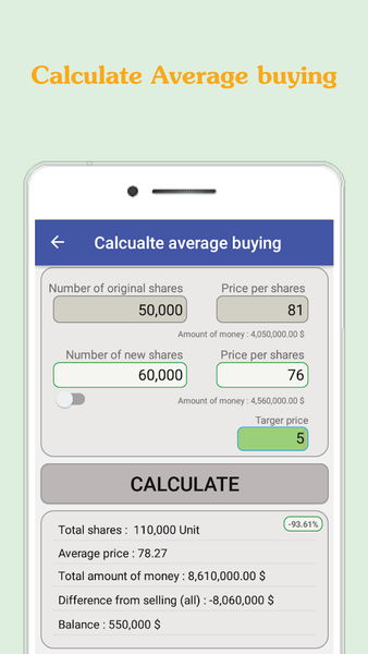 Stock Calculator - عکس برنامه موبایلی اندروید