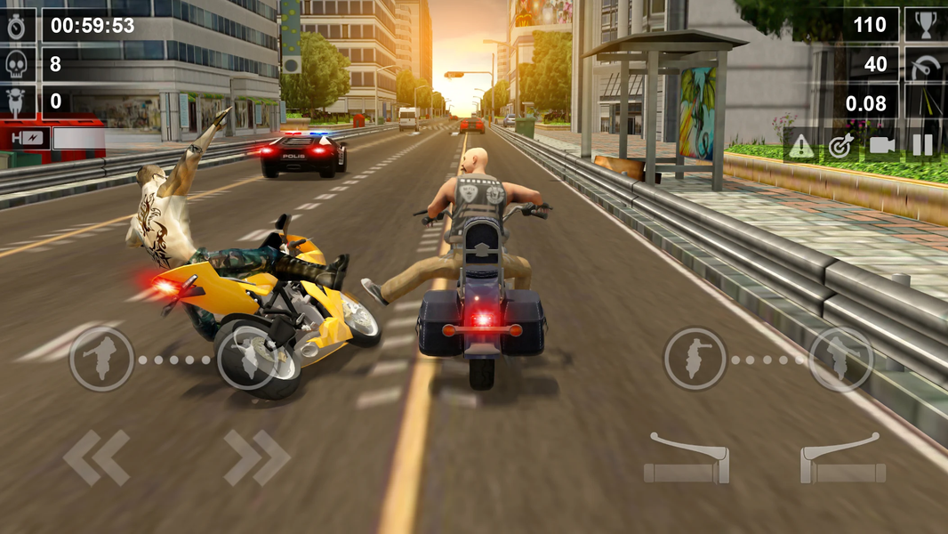 Road Rush - Street Bike Race - Gameplay image of android game