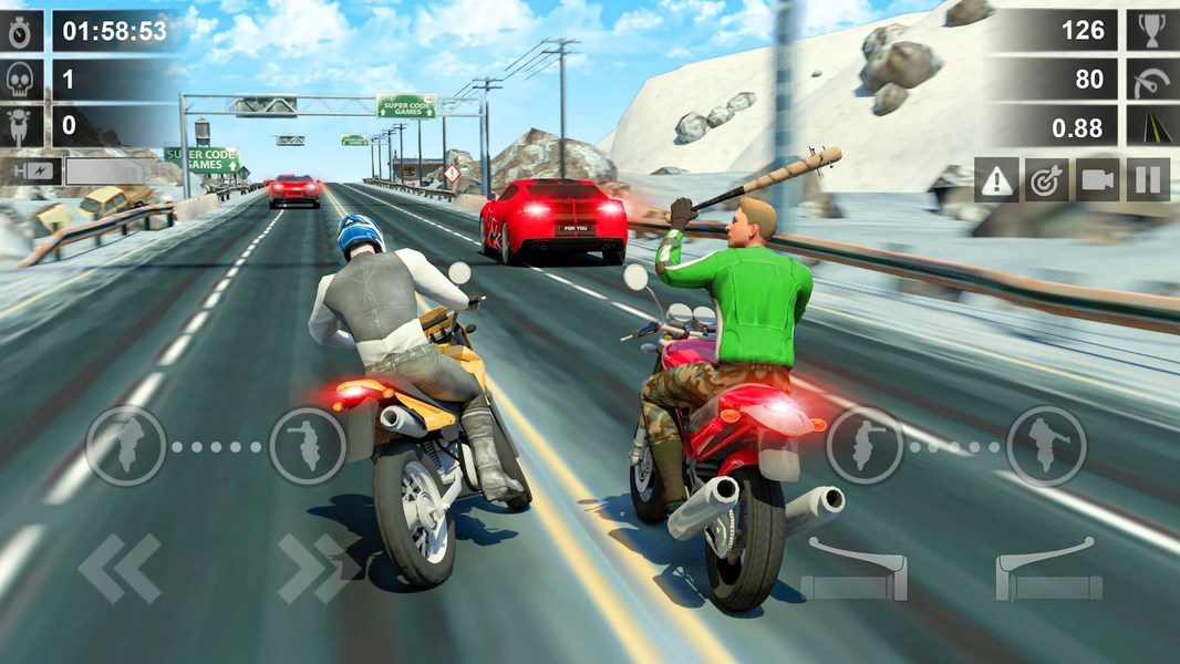 Road Rush - Street Bike Race - Gameplay image of android game