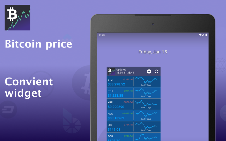 Bitcoin price - Cryptocurrency - عکس برنامه موبایلی اندروید