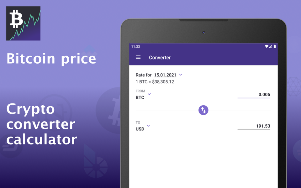 Bitcoin price - Cryptocurrency - عکس برنامه موبایلی اندروید