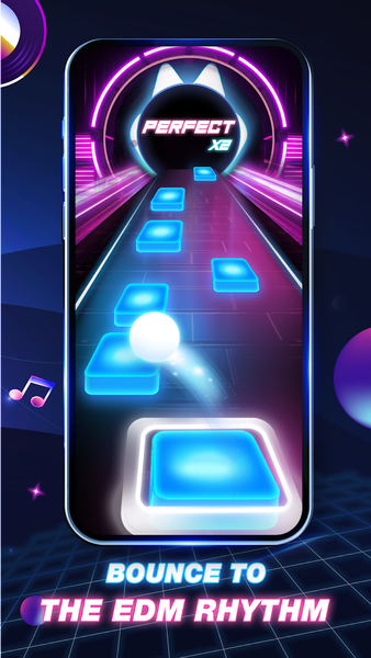 Tiles Hop Fire: EDM Piano Mix - Gameplay image of android game