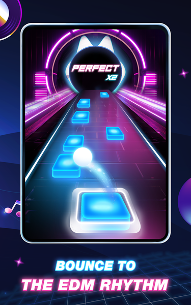 Tiles Hop Fire: EDM Piano Mix - Gameplay image of android game