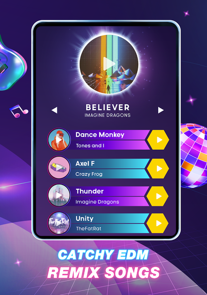 Tiles Hop Fire: EDM Piano Mix - Gameplay image of android game