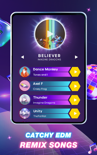 Tiles Hop Fire: EDM Piano Mix - Gameplay image of android game