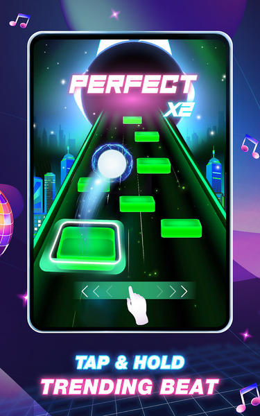 Tiles Hop Fire: EDM Piano Mix - Gameplay image of android game