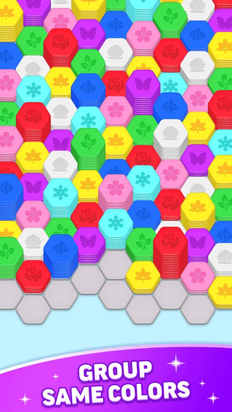 Hexa Sort Master: Merge Puzzle - Gameplay image of android game