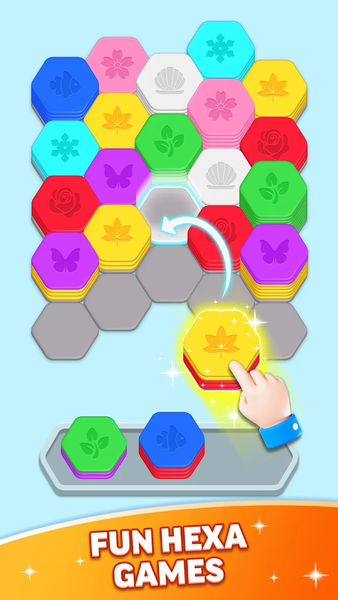 Hexa Sort Master: Merge Puzzle - Gameplay image of android game