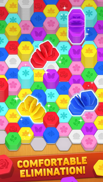 Hexa Up! - Sort and Merge - Gameplay image of android game