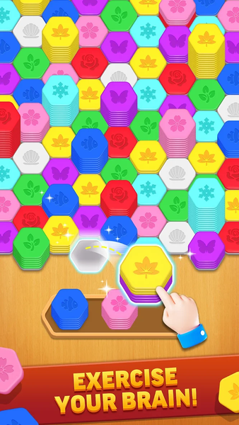 Hexa Up! - Sort and Merge - Gameplay image of android game