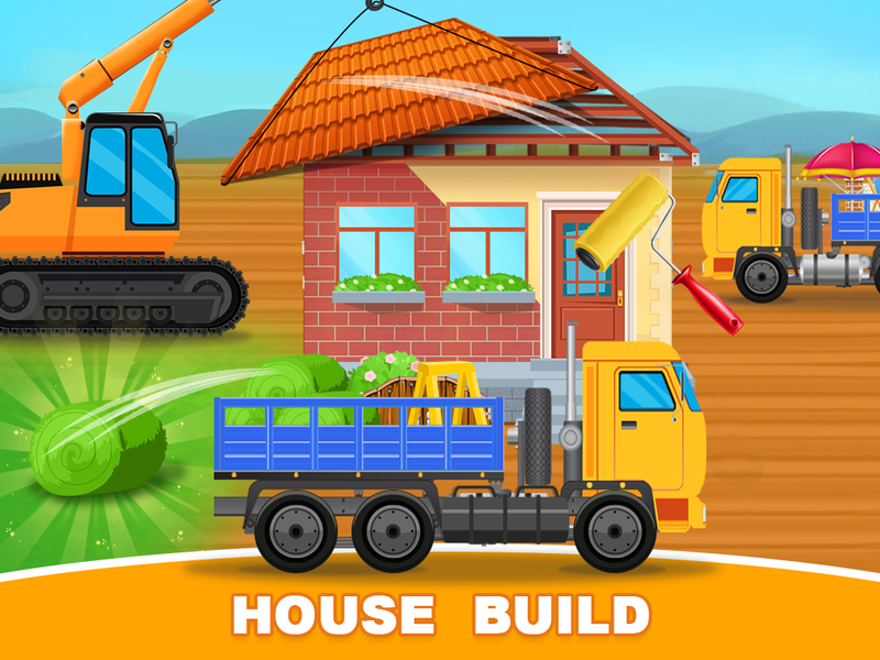 Construction Trucks & Vehicles - Gameplay image of android game