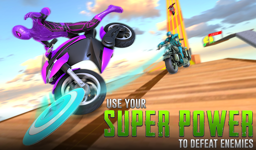 Superhero Bike Racing Game 3D - Image screenshot of android app