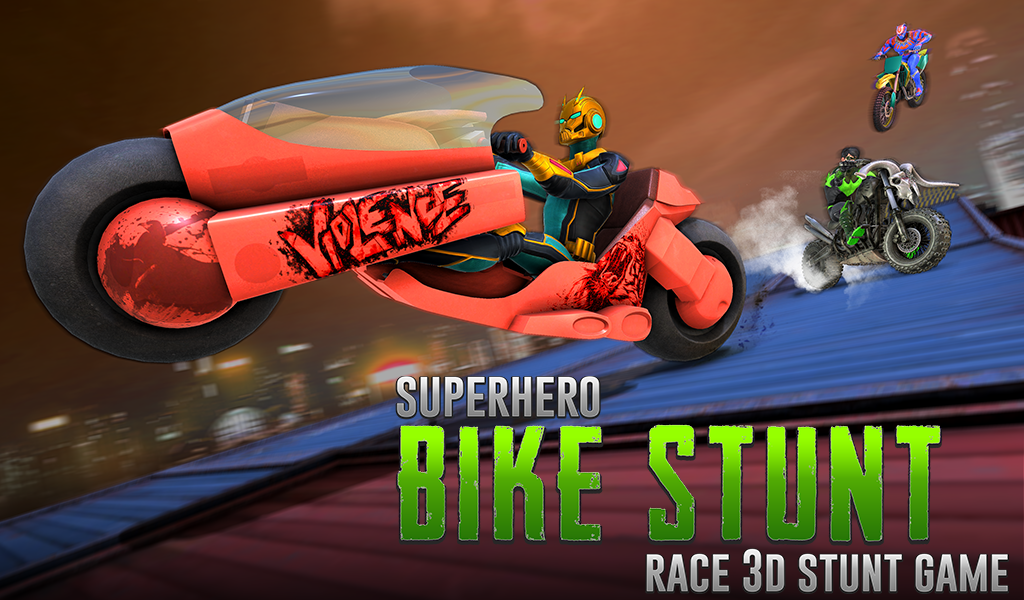 Superhero Bike Racing Game 3D - Image screenshot of android app