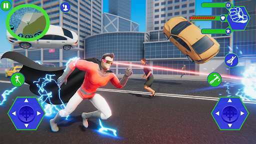 Flying Super Hero Vegas Rescue - Gameplay image of android game
