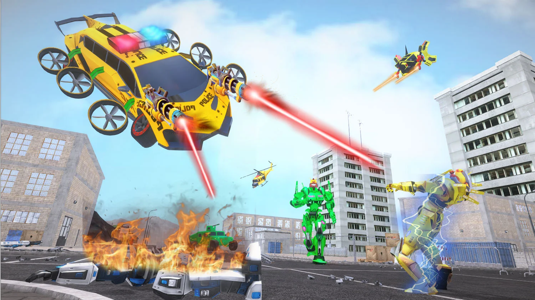Police Limo Dino Robot Fight - عکس بازی موبایلی اندروید
