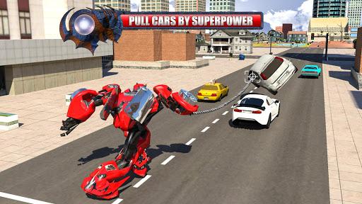 Flying Robot Car Simulator: Real Rope hero game - عکس بازی موبایلی اندروید