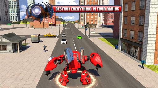 Flying Robot Car Simulator: Real Rope hero game - عکس بازی موبایلی اندروید