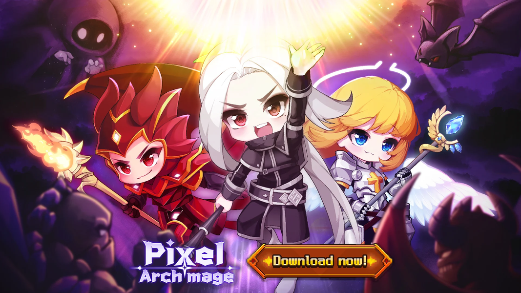 Pixel Archmage - Gameplay image of android game