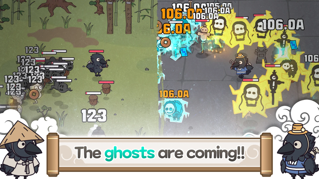 Boori's Spooky Tales: Idle RPG - Gameplay image of android game
