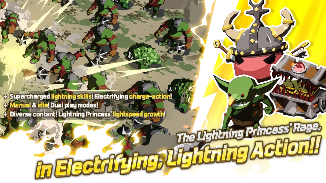 Lightning Princess: Idle RPG - Gameplay image of android game