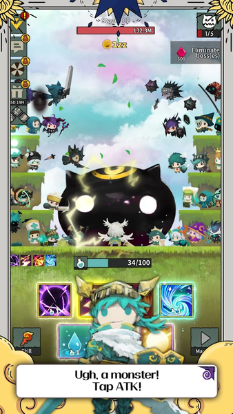 Tap Dragon: Little Knight Luna - Gameplay image of android game