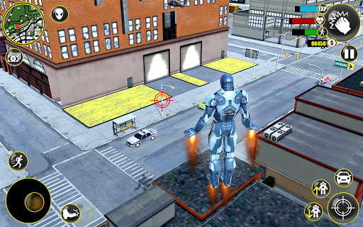 Iron Super Rope Hero - Gangstar Crime Fighting 3D - Gameplay image of android game