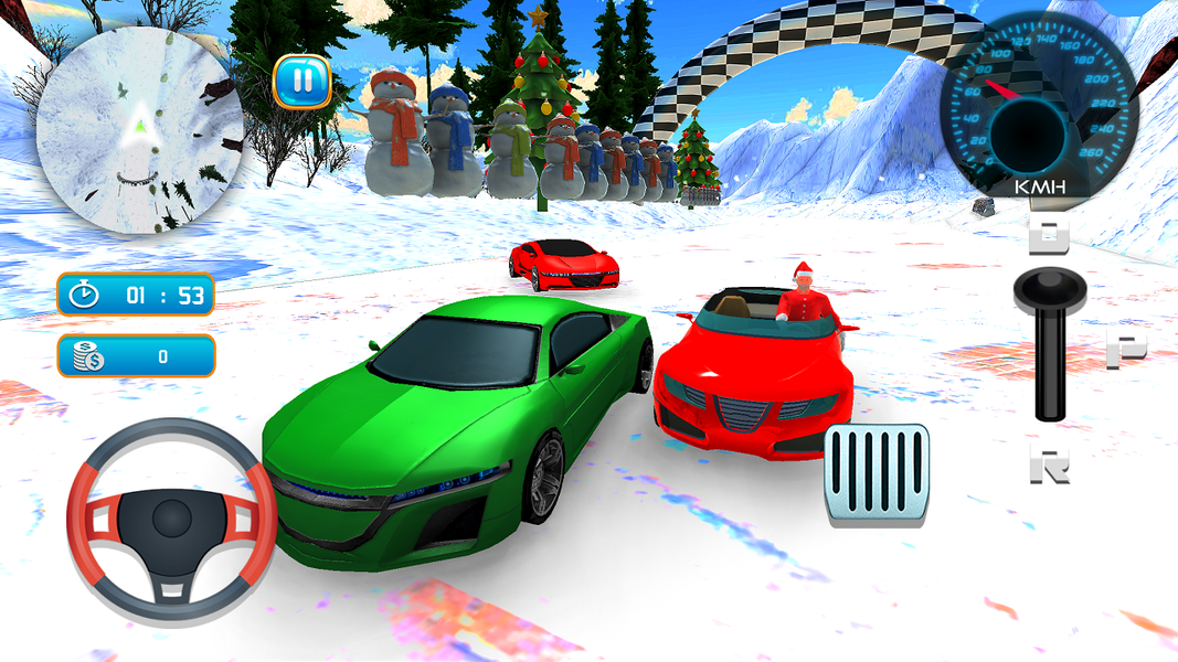 Super Santa Claus Car Driving - Gameplay image of android game