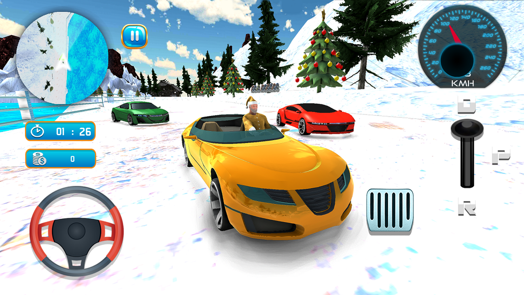 Super Santa Claus Car Driving - Gameplay image of android game