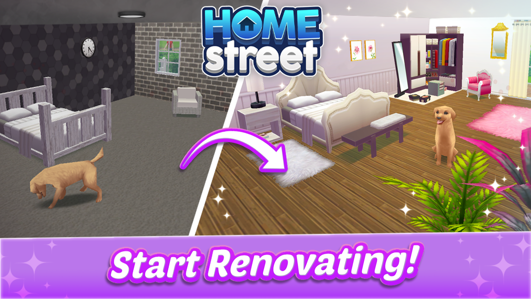 Home Street - Dream House Sim - Gameplay image of android game