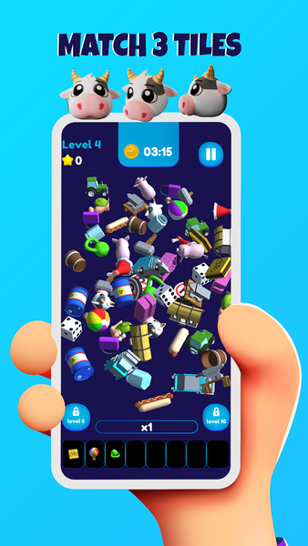 Play And Match 3D Objects - Gameplay image of android game