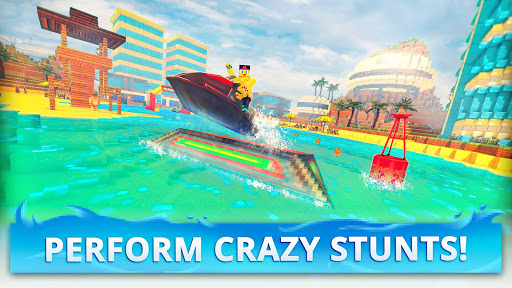 Jet Ski Craft: Crafting, Stunts & Jetski Games 3D - Gameplay image of android game