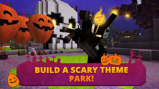 Scary Theme Park Craft: Spooky Horror Zombie Games - Gameplay image of android game