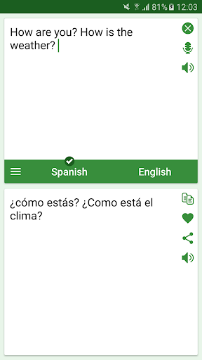 Spanish - English Translator - عکس برنامه موبایلی اندروید