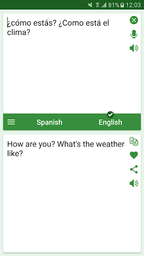 Spanish - English Translator - عکس برنامه موبایلی اندروید