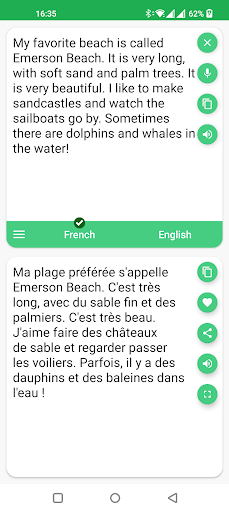 French - English Translator - Image screenshot of android app