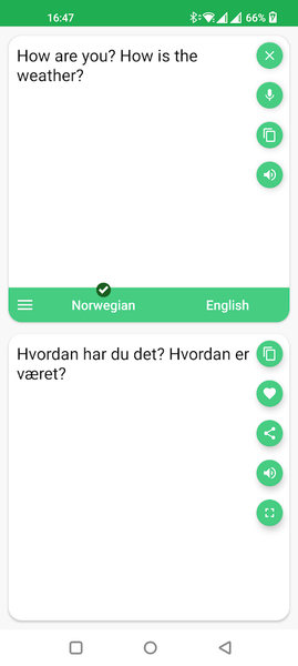 Norwegian - English Translator - عکس برنامه موبایلی اندروید