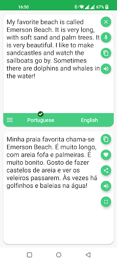 Portuguese - English Translato - Image screenshot of android app