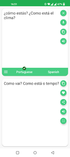 Portuguese - Spanish Translato - Image screenshot of android app