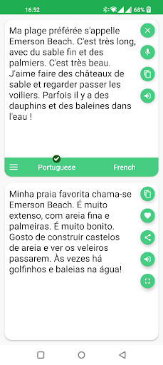 Portuguese - French Translator - عکس برنامه موبایلی اندروید