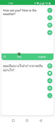 Thai - English Translator - Image screenshot of android app