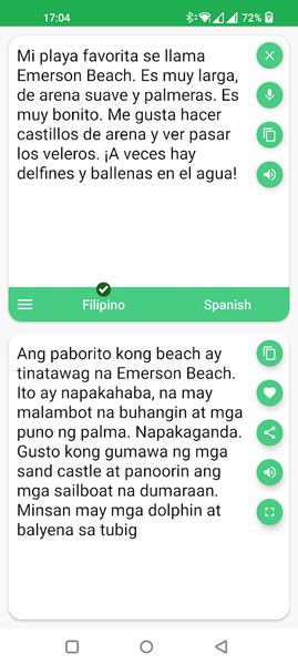 Filipino - Spanish Translator - عکس برنامه موبایلی اندروید