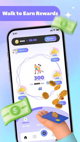 Walk Tracker: Steps for Money - عکس برنامه موبایلی اندروید