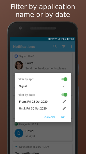 Notification History - Image screenshot of android app
