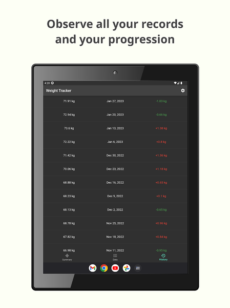 Weight Tracker: Fat Loss & BMI - Image screenshot of android app
