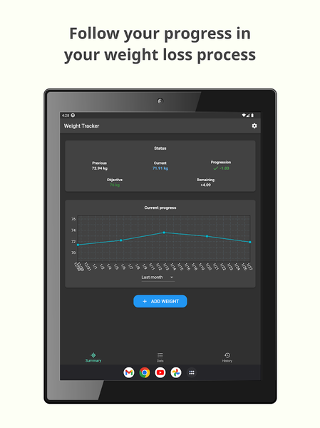 Weight Tracker: Fat Loss & BMI - Image screenshot of android app